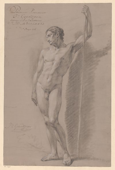 Nu masculin debout, vu de face (1er prix 1776) - Jean Grandjean