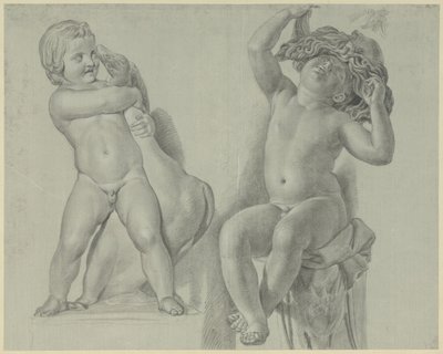Deux études de sculptures d