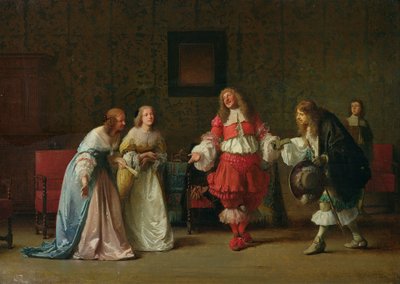 Mascarille présentant Jodelet à Cathos et Madelon, 1865 - Jean Hegesippe Vetter
