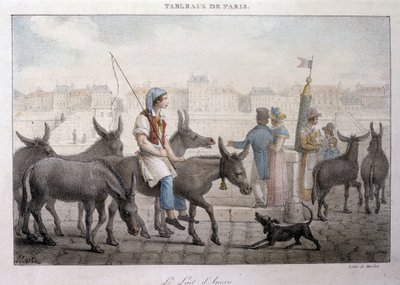 Ancien métier de rue à Paris : marchand de lait d