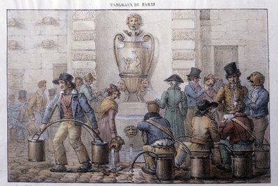 Ancienne rue métier à Paris : porteur d
