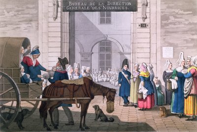 Le Bureau des Nourrices à Paris, vers 1820 - Jean Henri Marlet