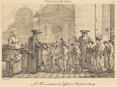Les Frères conduisent les enfants à St. Nicolas des Champs - Jean Henri Marlet
