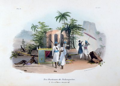 Porteurs de palanquins, 1828 - Jean Henri Marlet