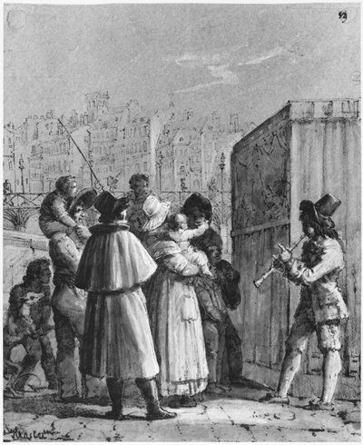 Le marionnettiste sur le Pont Neuf - Jean Henri Marlet
