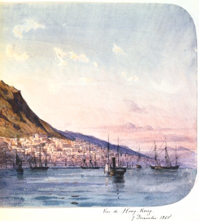 Vue de Hong Kong, 7 décembre 1865 - Jean Henri Zuber