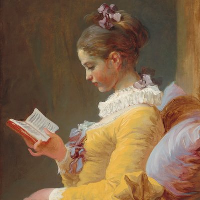 French: Jeune Fille lisant The Reader - Jean-Honore Fragonard