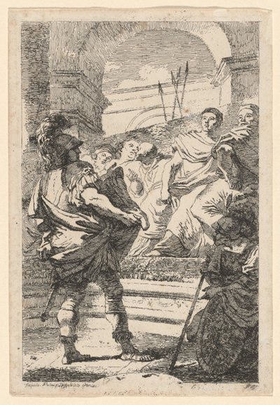 Mucius Scaevola - Jean Honoré Fragonard after Giovanni Battista Tiepolo