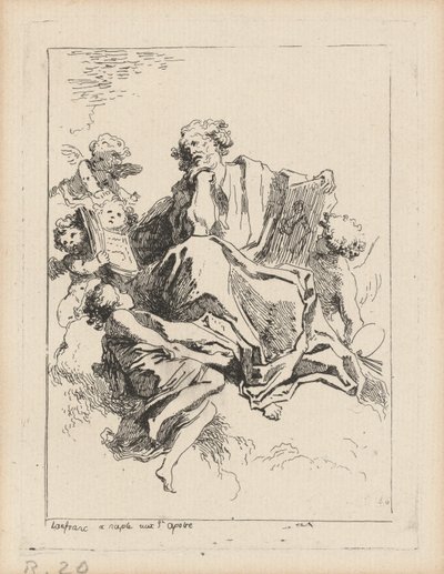 Saint Luc - Jean Honoré Fragonard after Giovanni Lanfranco