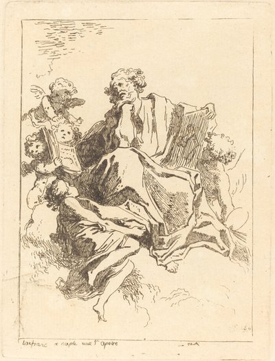 Saint Luc - Jean Honoré Fragonard after Giovanni Lanfranco