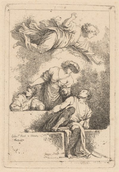 Les disciples au tombeau - Jean Honoré Fragonard after Jacopo Tintoretto