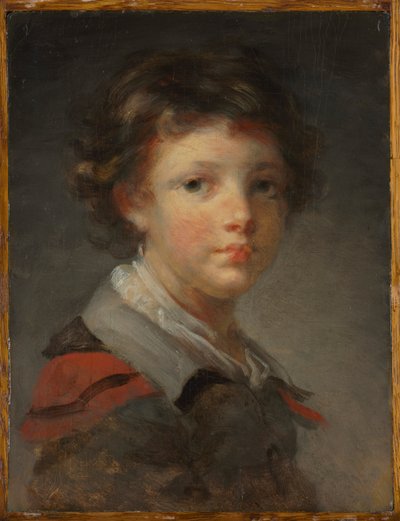 Un garçon en manteau doublé de rouge, années 1780 - Jean Honore Fragonard