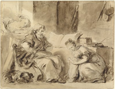 Une prière pour grand-papa - Jean Honore Fragonard