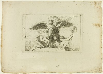 Ange tenant une palme et une couronne - Jean Honore Fragonard