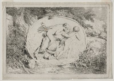 Bacchanales : Nymphe à califourchon sur un satyre - Jean Honore Fragonard