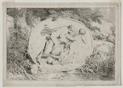 Bacchanales : Nymphe à califourchon sur un satyre, 1763 - Jean Honore Fragonard
