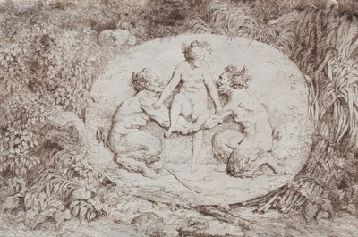Bacchanales : Nymphe soutenue par deux satyres, 1763 - Jean Honore Fragonard