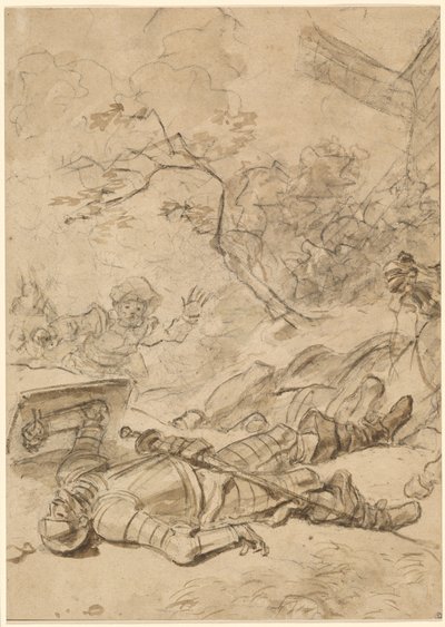 Don Quichotte vaincu par le moulin à vent - Jean Honore Fragonard