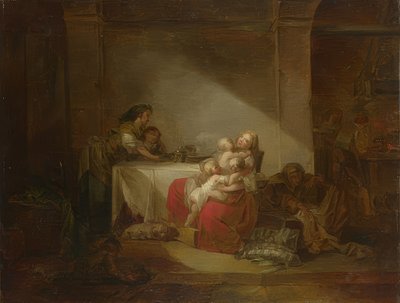 Intérieur, la mère heureuse - Jean Honore Fragonard