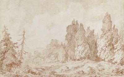 Paysage avec un pont, vers 1760 - Jean Honore Fragonard