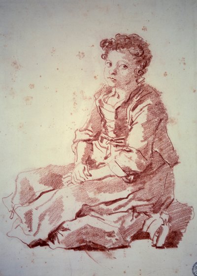 Petite fille assise sur ses talons - Jean Honore Fragonard