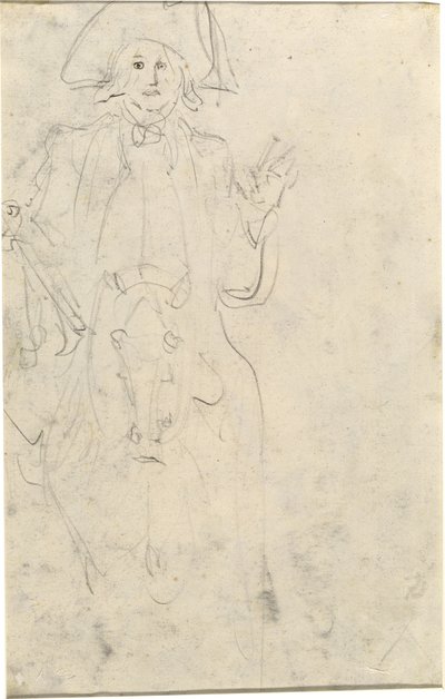 Homme à cheval (verso) - Jean Honore Fragonard