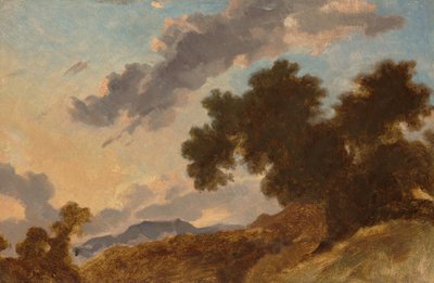 Paysage de montagne au coucher du soleil - Jean Honore Fragonard