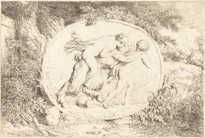 Nymphe à califourchon sur un satyre - Jean Honore Fragonard