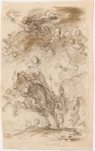 Orlando et Angélique arrivent au camp de Charlemagne - Jean Honore Fragonard