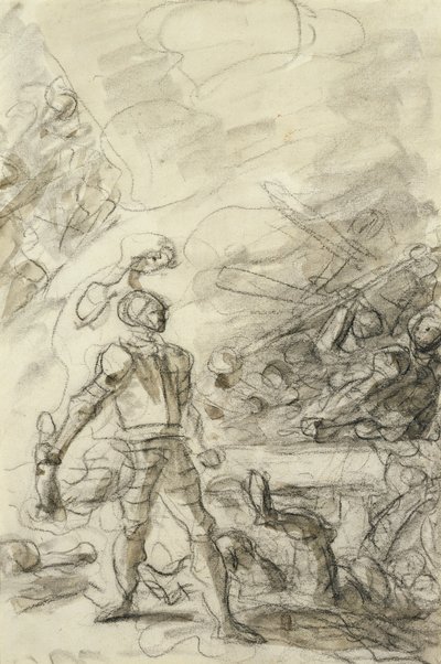 Orlando maîtrise un brigand avec une torche - Jean Honore Fragonard
