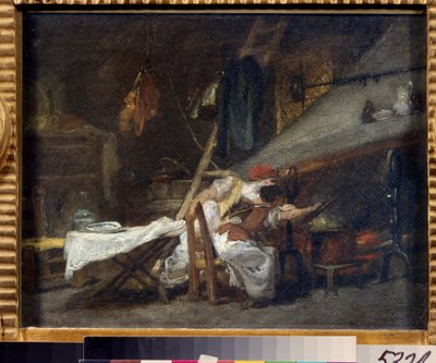 Près du poêle - Jean Honore Fragonard