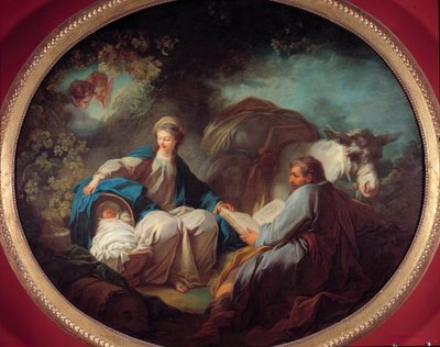 Repos pendant la fuite en Égypte - Jean Honore Fragonard