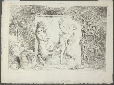 Famille des satyres, des Bacchanales, ou jeux des satyres - Jean Honore Fragonard