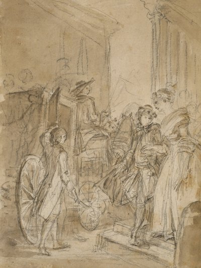 Le départ en carrosse - Jean Honore Fragonard