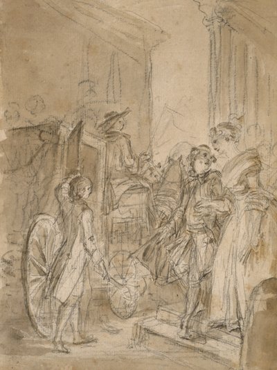 Le Départ en Diligence, c.1780-89 - Jean Honore Fragonard