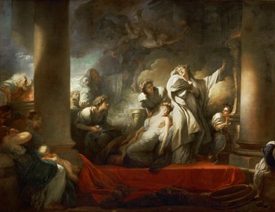 Le Grand Prêtre Coresus se sacrifiant pour sauver Callirhoé - Jean Honore Fragonard