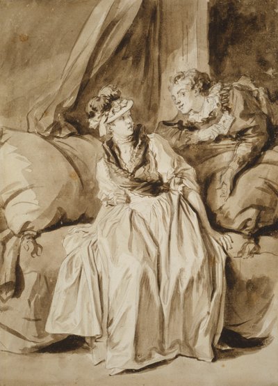 La Lettre, ou La Conversation Espagnole - Jean Honore Fragonard