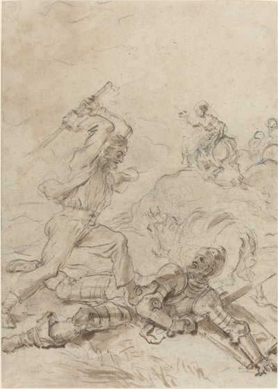 Le muletier attaquant Don Quichotte alors qu