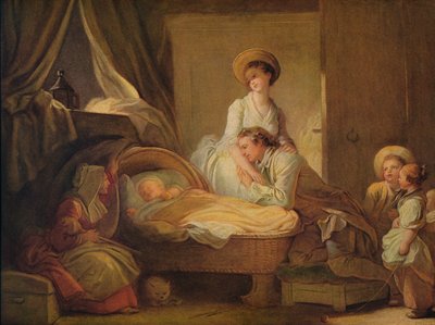 La visite à la nursery, vers 1775 - Jean Honore Fragonard
