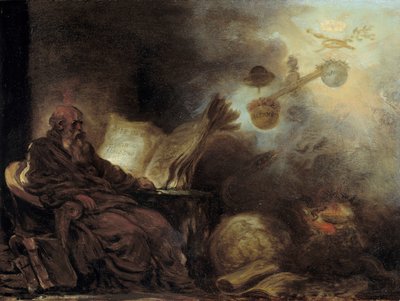 Le rêve de Plutarque ou Plutarque composant la vie des hommes illustres - Jean Honore Fragonard