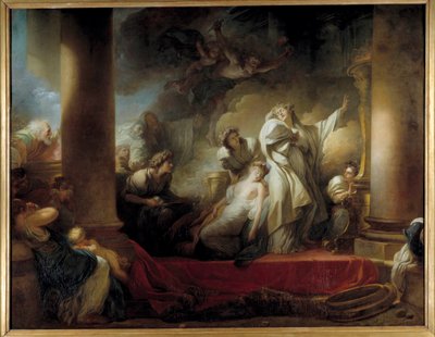 Le grand prêtre Coresus se sacrifie pour sauver Callirhoé - Jean Honore Fragonard