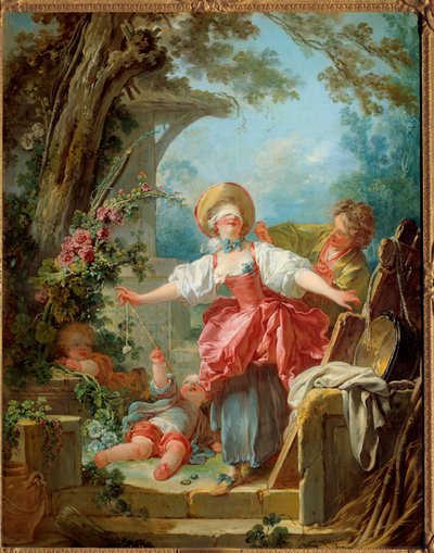 Deux jeunes gens jouant. Jean Honore Fragonard, 1751 - Jean Honore Fragonard