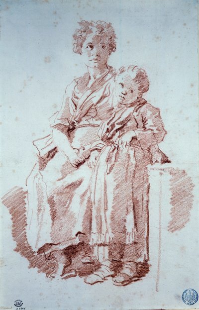 Jeune fille et sa petite sœur - Jean Honore Fragonard