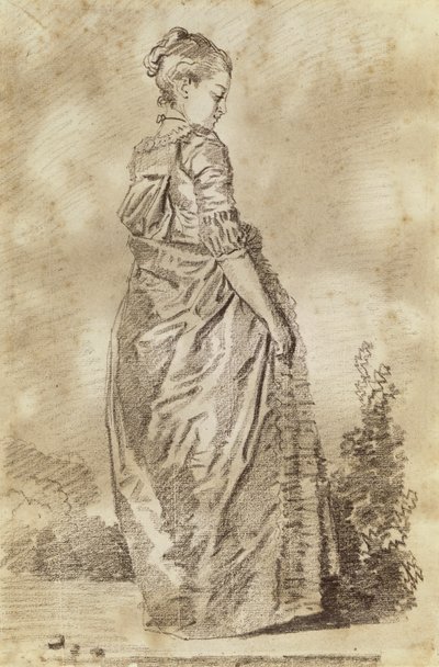 Jeune femme marchant - Jean Honore Fragonard