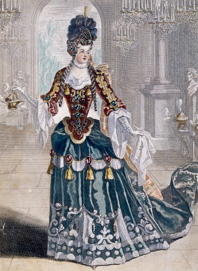Portrait de Mademoiselle Desmatins, musicienne à l