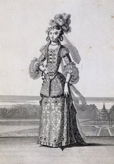 Costumes de ballet féminin, gravure de Jean Berain l