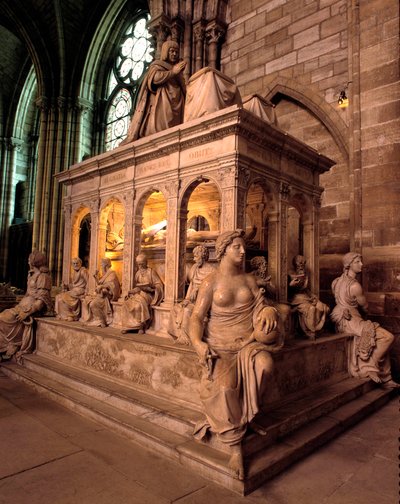 Orant et gisant de Louis XII et Anne de Bretagne, réalisé par Jean Juste - Jean I Juste