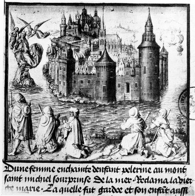 Femme enceinte en pèlerinage au Mont Saint-Michel prise par la marée mais miraculeusement sauvée par l