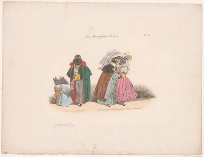 Les chats se comportent amicalement avec les souris (Métamorphoses contemporaines, Les Métamorphoses du Jour) - Jean Ignace Isidore Gérard Grandville