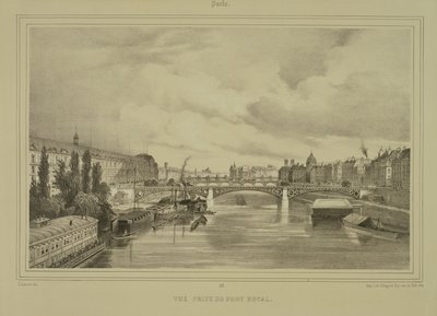 Vue du Pont Royal, publiée par Auguste Bry - Jean Jacottet